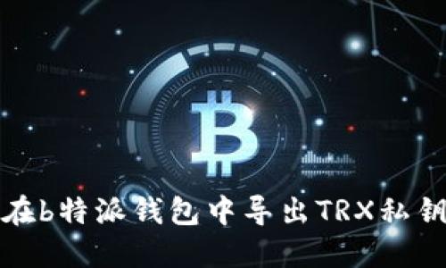如何在b特派钱包中导出TRX私钥详解