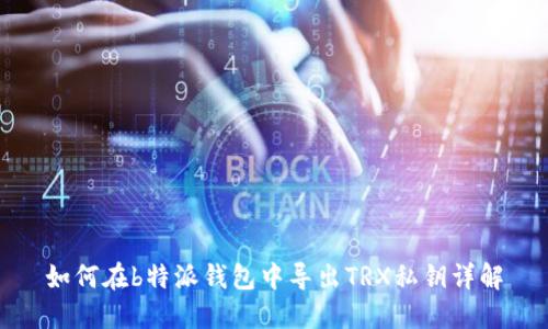 如何在b特派钱包中导出TRX私钥详解