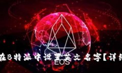 如何在B特派中设置英文名字?详细指南